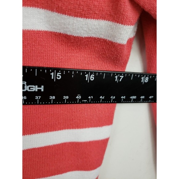 Womens Ralph Lauren Medium Sweater Striped White Pink w/ Cotton Stretch - Picture 6 of 11